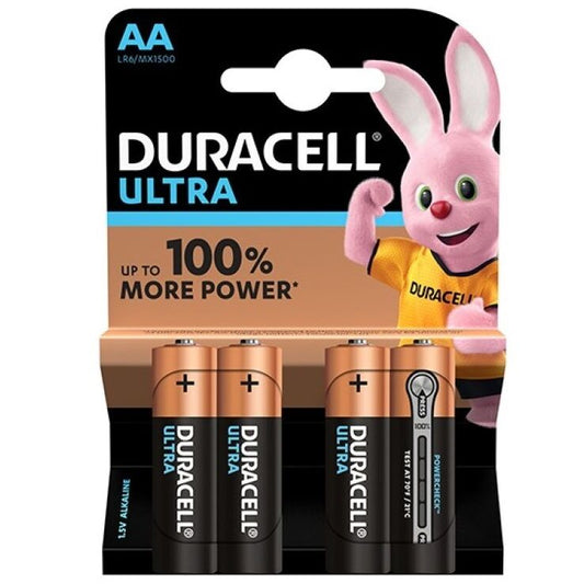 DURACELL - ULTRA POWER BATTERY AA LR6 4UNITS