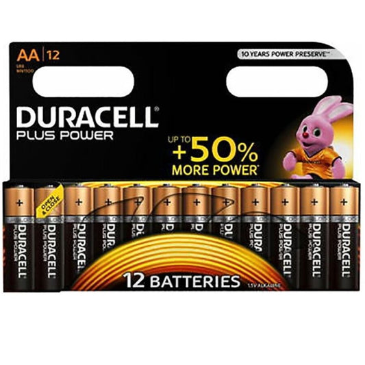 DURACELL - PLUS POWER BATTERY AA LR6 12UNITS