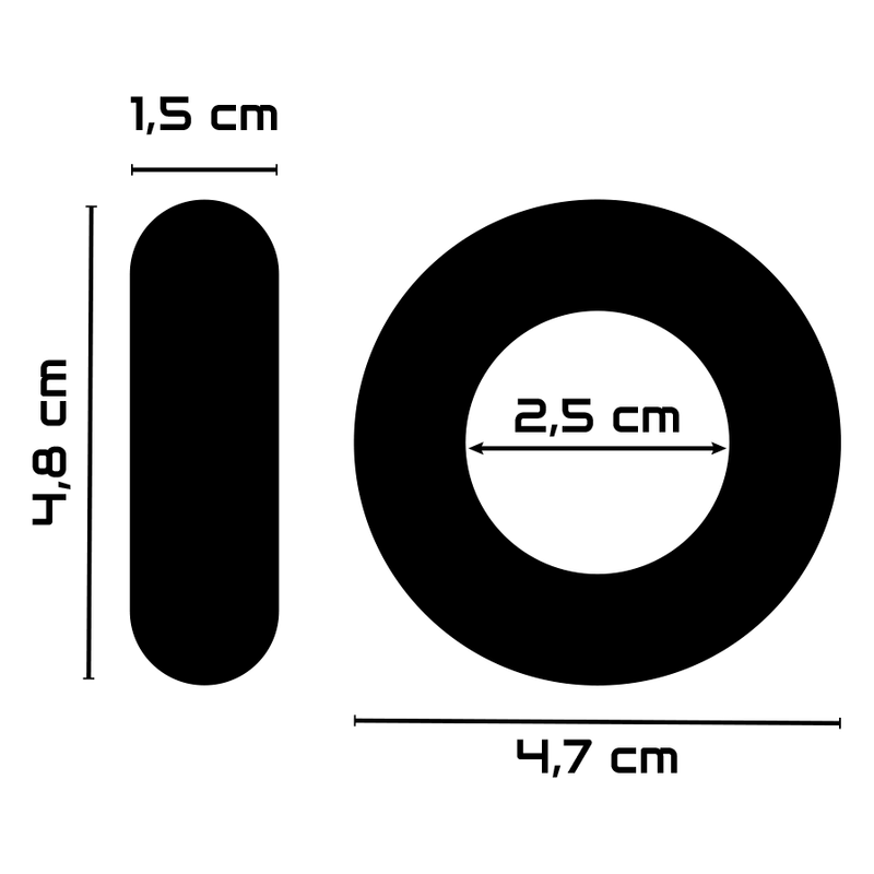 POWERING - SUPER FLEXIBLER UND WIDERSTANDSFÄHIGER PENISRING 4,8 CM PR05 KLAR