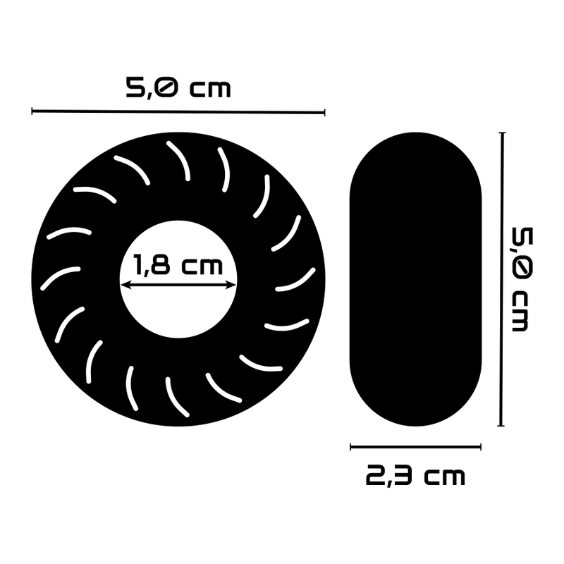 POWERING - SUPER FLEXIBLER UND WIDERSTANDSFÄHIGER PENISRING 5CM PR08 SCHWARZ