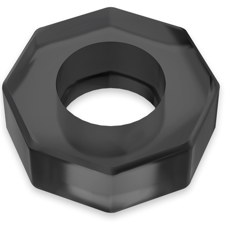 POWERING - SUPER FLEXIBLE AND RESISTANT PENIS RING 5CM PR10 BLACK