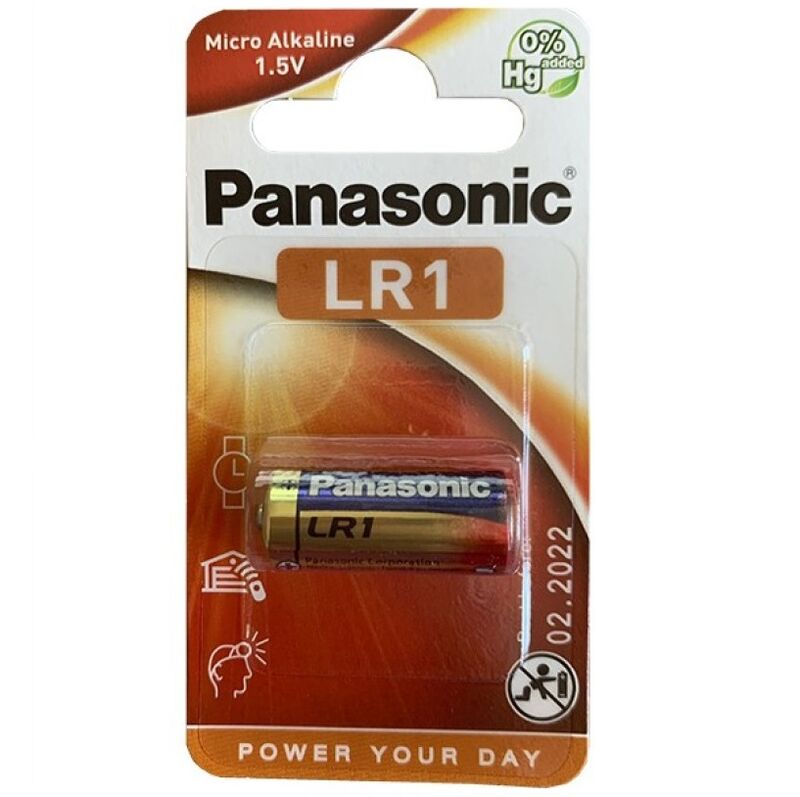 PANASONIC - BATTERIA ALCALINA LR1 1,5V BLISTER 1 CONFEZIONE