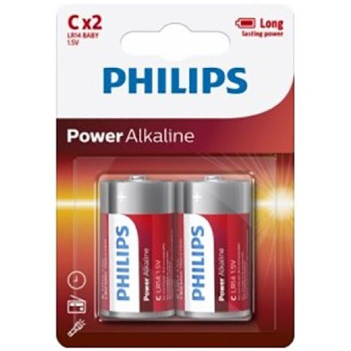 PHILIPS - BATTERIE POWER PILA C LR14 CONFEZIONE DA 2