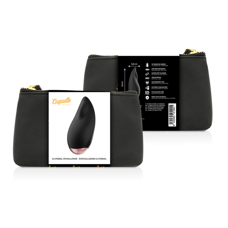 COQUETTE CHIC DESIRE - STIMOLATORE CLITORIDEO NERO / GOCCIA D'ORO