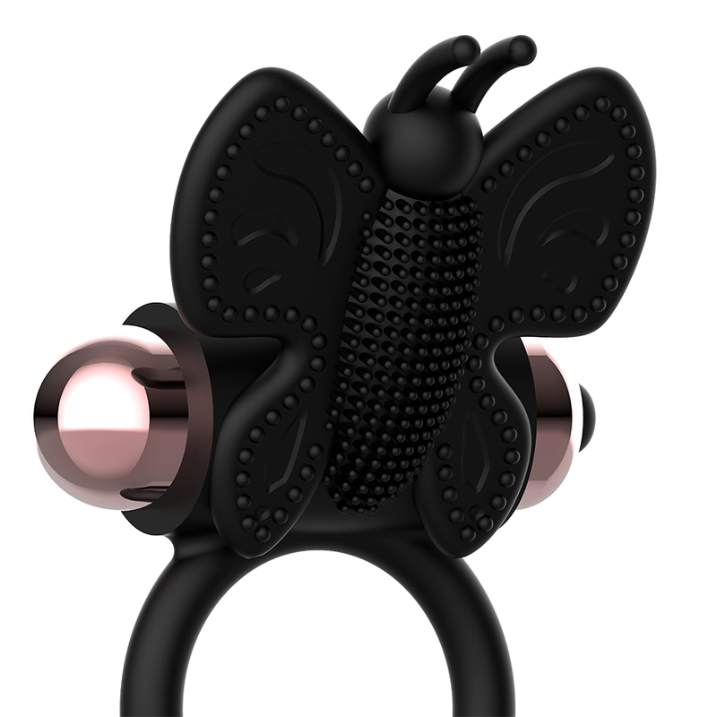 COQUETTE CHIC DESIRE - COCK RING BUTTERFLY MIT VIBRATOR SCHWARZ/GOLD