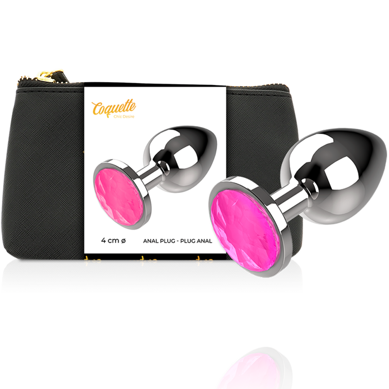 COQUETTE CHIC DESIRE - PLUG ANALE METALLO COLORE ROSA TAGLIA L 4 X 9 CM