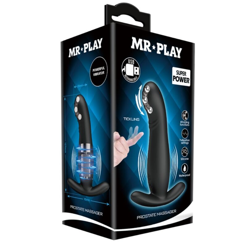 MR PLAY - WIEDERAUFLADBARER SCHWARZER PROSTATAMASSAGEGERÄT