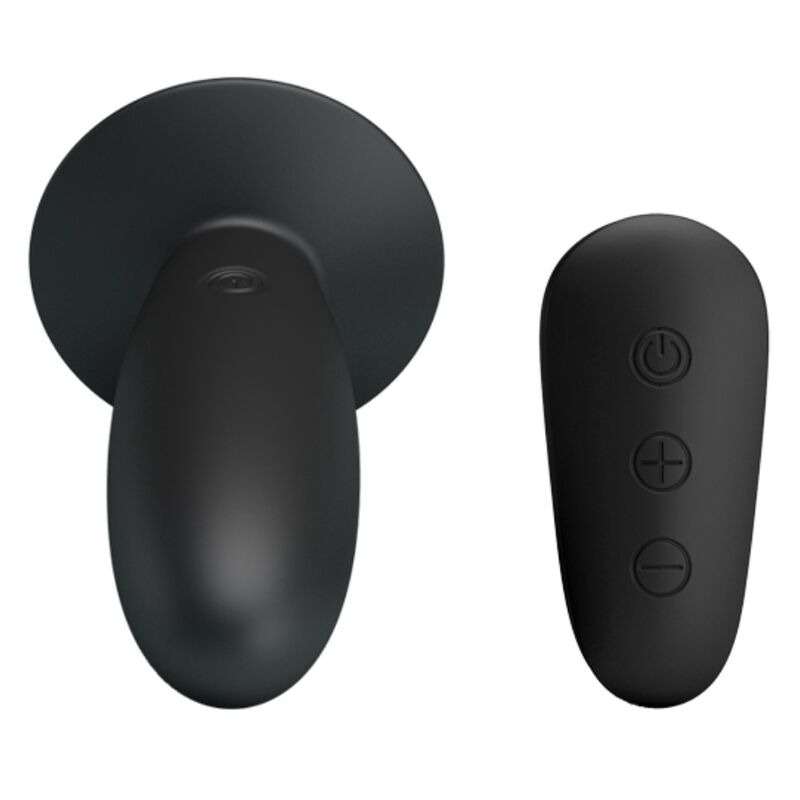 MR PLAY - ANAL PLUG WITH VIBRATION BLACK REMOTE CONTROL