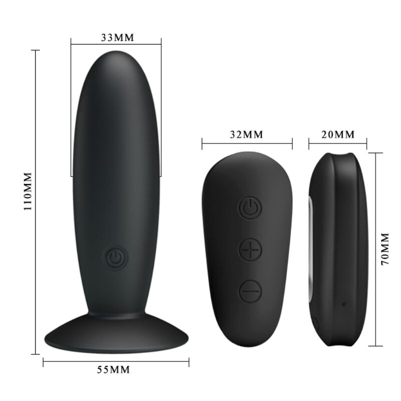 MR PLAY - ANAL PLUG MIT VIBRATION SCHWARZ FERNBEDIENUNG