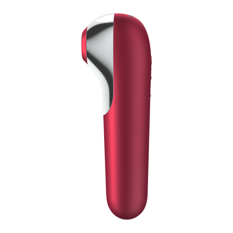 SATISFYER - VIBRATORE E ASPIRATORE DUAL LOVE CON ARIA PULSATA ROSSO