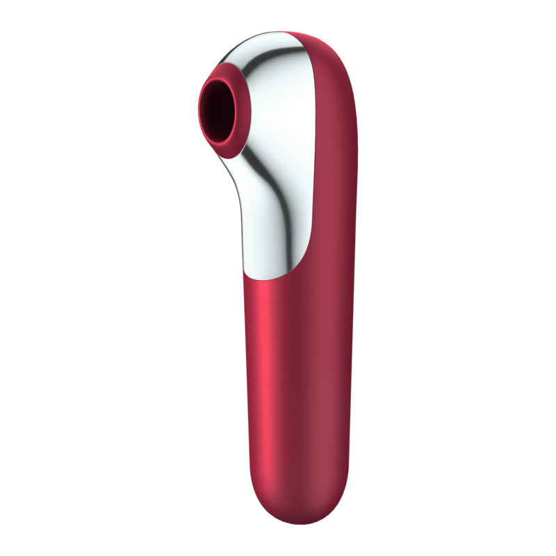 SATISFYER - VIBRATORE E ASPIRATORE DUAL LOVE CON ARIA PULSATA ROSSO