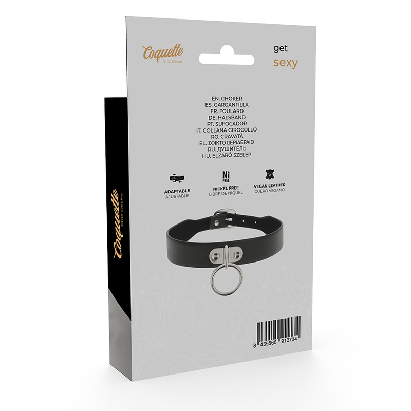 COQUETTE CHIC DESIRE - VEGANE LEDERHALSKETTE FRAU FETISCH ACCESSOIRE