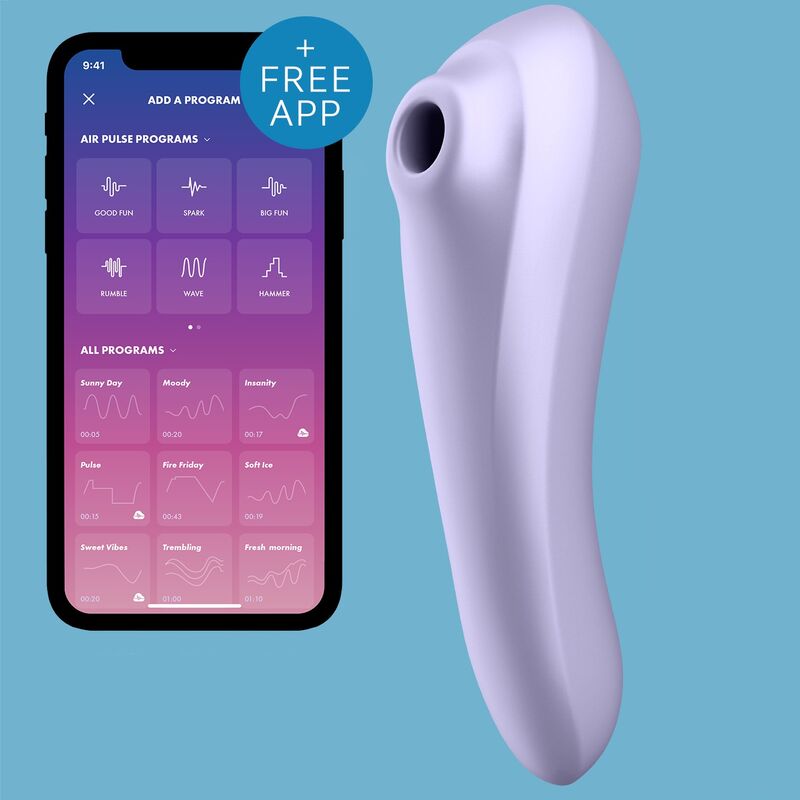 SATISFYER - VIBRATORE DUAL PLEASURE AIR PULSE MALVA