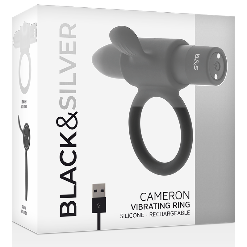 BLACK&amp;SILVER - ANELLO RICARICABILE CAMERON BLACK