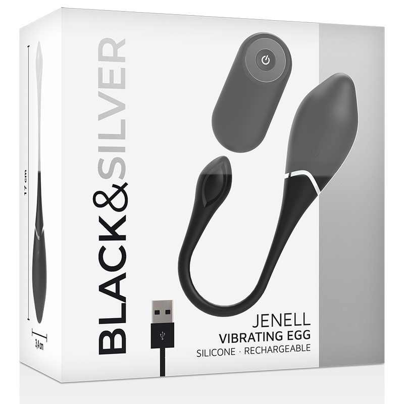 BLACK&amp;SILVER - JENELL UOVO VIBRANTE RICARICABILE