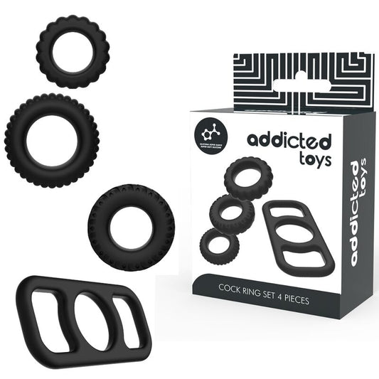 ADDICTED TOYS - SET ANELLI PER IL PENE 4 PEZZI