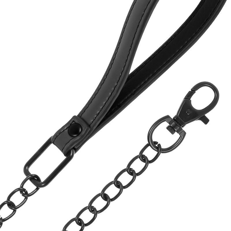 FETISH SOTTOMESSO - COLLANA CON CATENA RIVESTITA IN NOPRENE