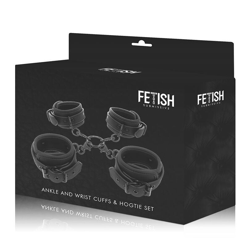 FETISH SOTTOMESSA - SET DI MANETTE PER MANI E CAVIGLIA CON FODERA IN NOPRENE