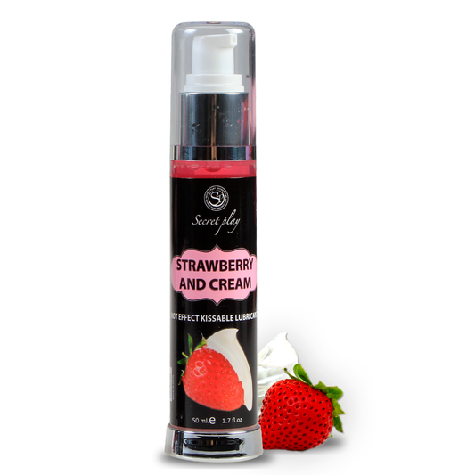 SECRETPLAY - LUBRIFICANTE 2-1 EFFETTO CALORE FRAGOLA E PANNA 50 ML