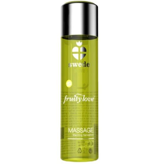 SWEDE - FRUITY LOVE MASSAGEÖL MIT WÄRMEFFEKT, VANILLE UND GOLDBIRNE, 60 ML.