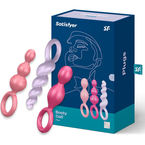 SATISFYER - SET DI TAPPI ANALI 3 PEZZI TRICOLORE