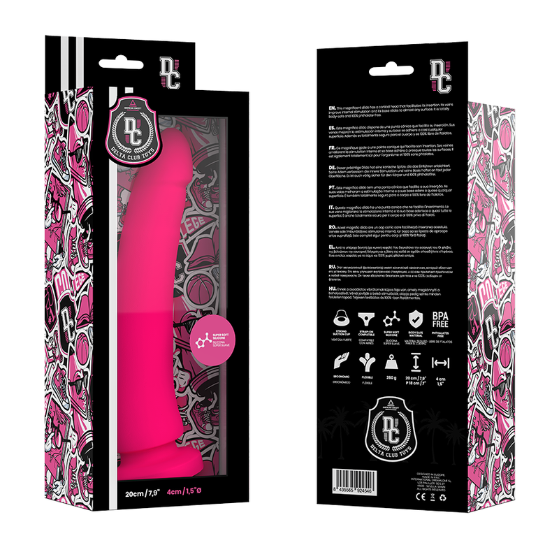 DELTA CLUB - TOYS DILDO ROSA MEDICO SILICONE 20 CM -O- 4 CM