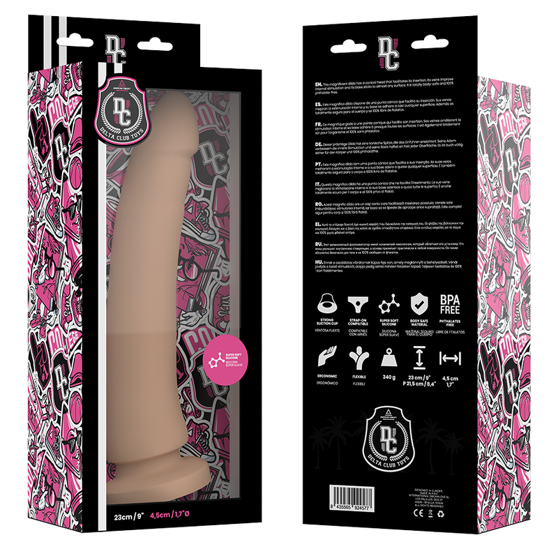 DELTA CLUB - TOYS NATÜRLICHER DILDO MEDIZINISCHES SILIKON 23 CM -O- 4,5 CM