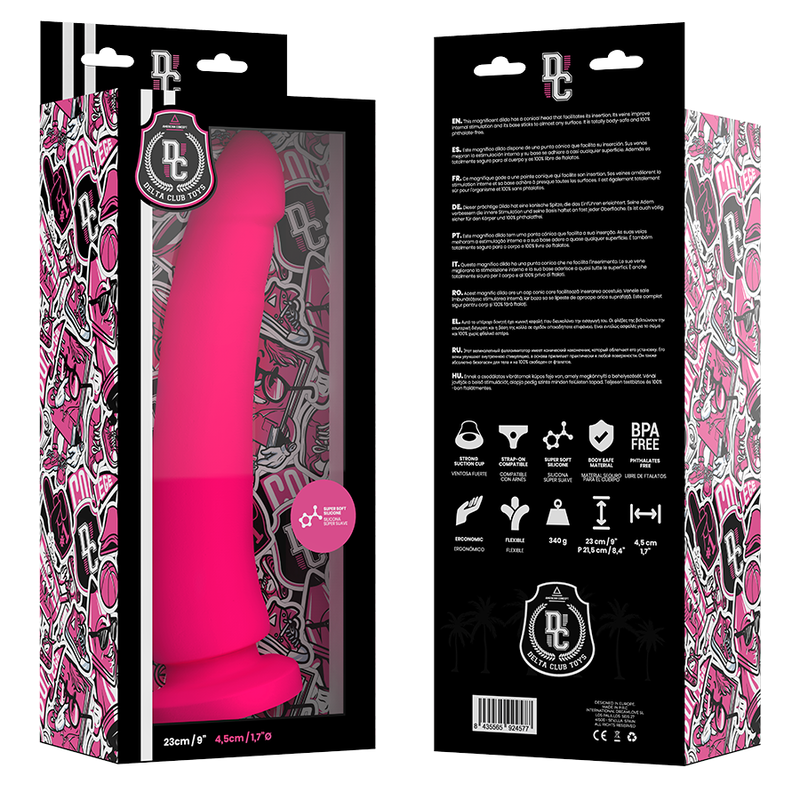 DELTA CLUB - TOYS ROSA DILDO MEDIZINISCHES SILIKON 23 CM -O- 4,5 CM