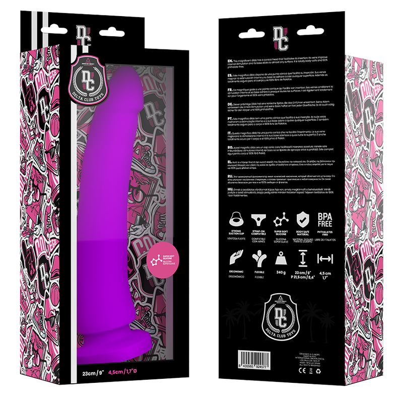 DELTA CLUB - TOYS DILDO LILLA MEDICO SILICONE 23 CM -O- 4,5 CM