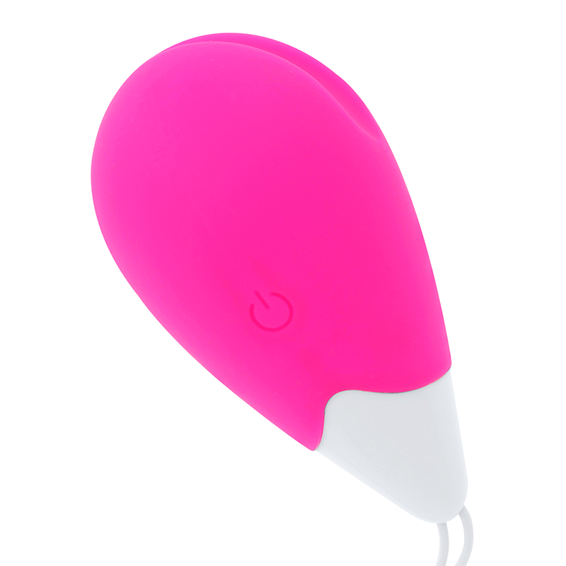 OHMAMA - TEXTURED VIBRATING EGG 10 MODES PINK AND WHITE