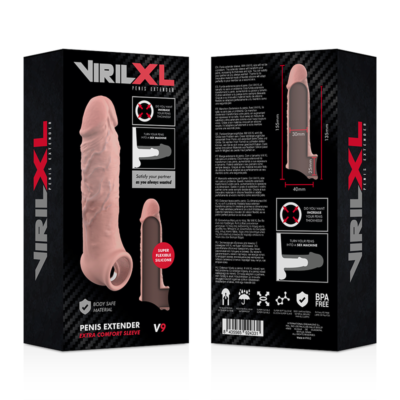 VIRILXL - SILICONE LIQUIDO V9 ESTENSIONE NATURALE DEL PENE