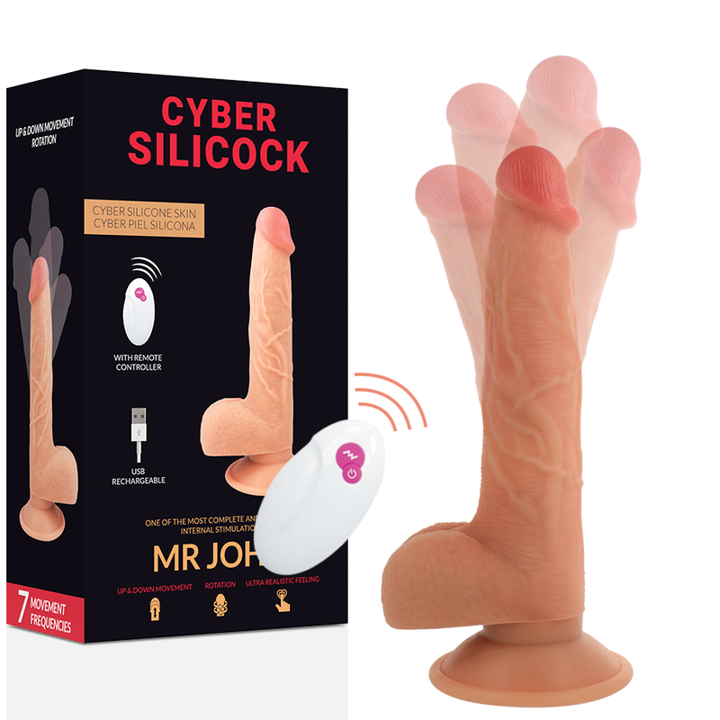 CYBER SILICOCK - TELECOMANDO REALISTICO MR JOHN 23,88 CM -O- 4,3 CM