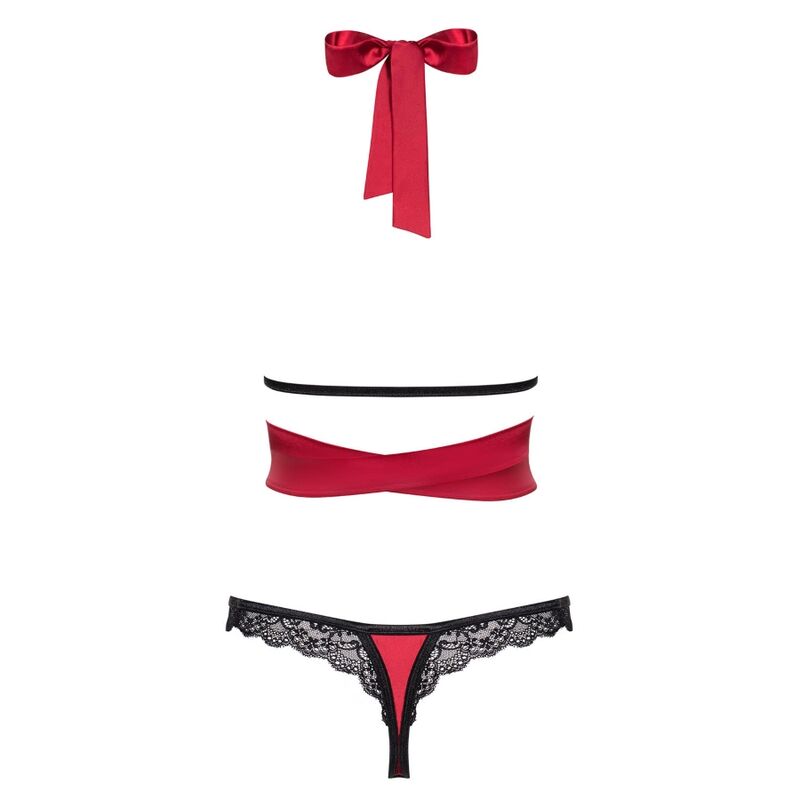 OBSESSIVE - SENSUELIA SET TWO PIECES RED XXL