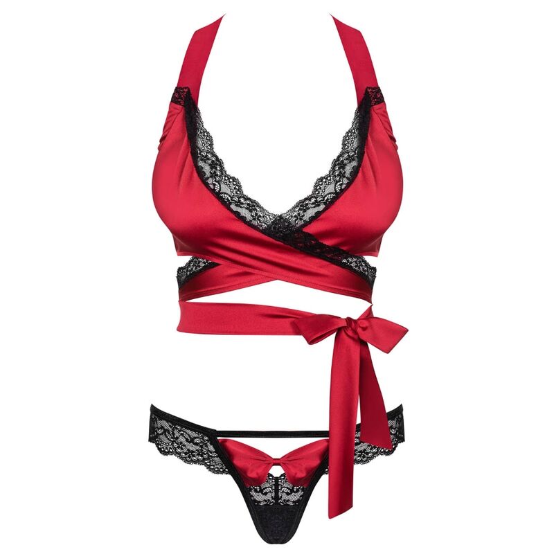 OBSESSIVE - SENSUELIA SET TWO PIECES RED XXL