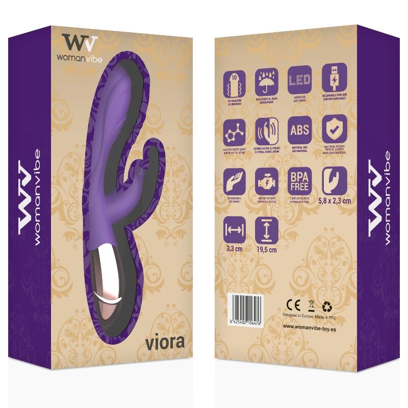 WOMANVIBE - VIBRATORE RICARICABILE IN SILICONE VIORA