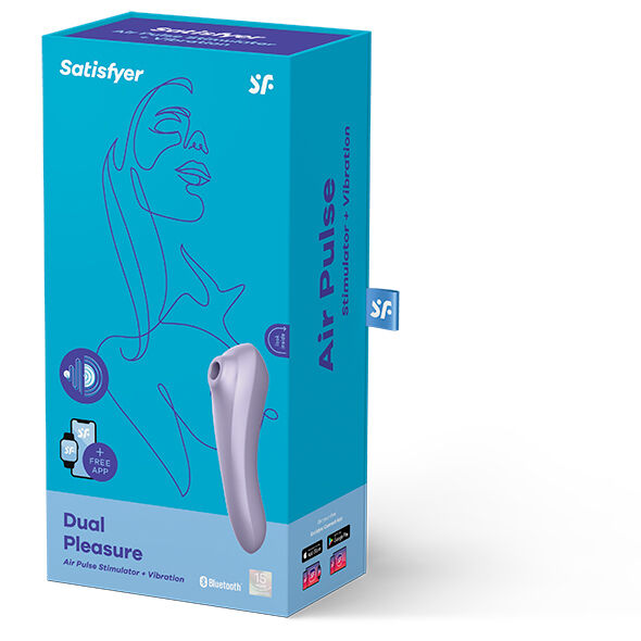 SATISFYER - VIBRATORE DUAL PLEASURE AIR PULSE MALVA