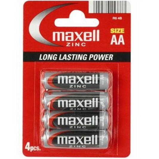 MAXELL - PILA SALINA MANGANESO AA R6 * 4 UNITÀ