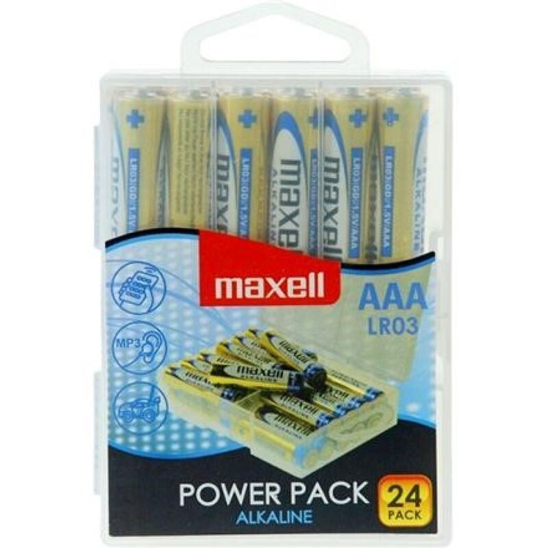 MAXELL - BATTERIA ALCALINICA AAA LR03 CONFEZIONE * 24 BATTERIE