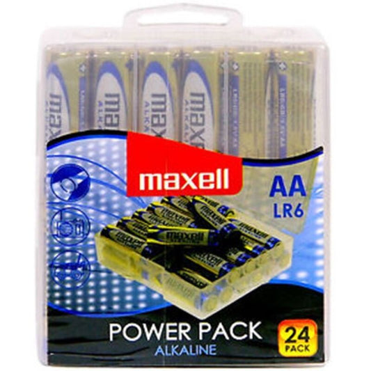 MAXELL - BATTERIA ALCALINICA AA LR6 CONFEZIONE * 24 BATTERIE