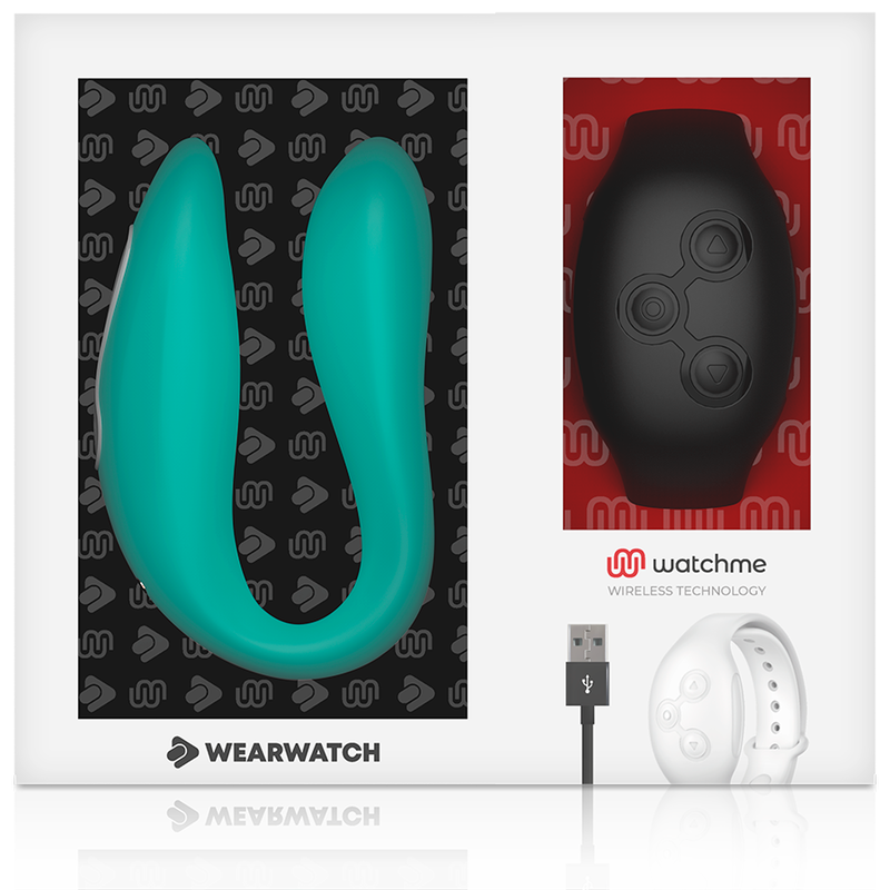 WEARWATCH - VIBRATORE A DOPPIA TECNOLOGIA WATCHME ACQUAMARINA / JET