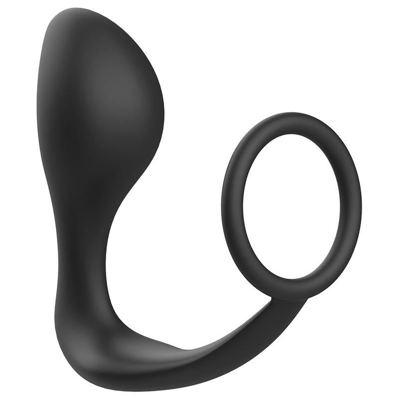 ADDICTED TOYS - TAPPO ANALE CON ANELLO IN SILICONE NERO