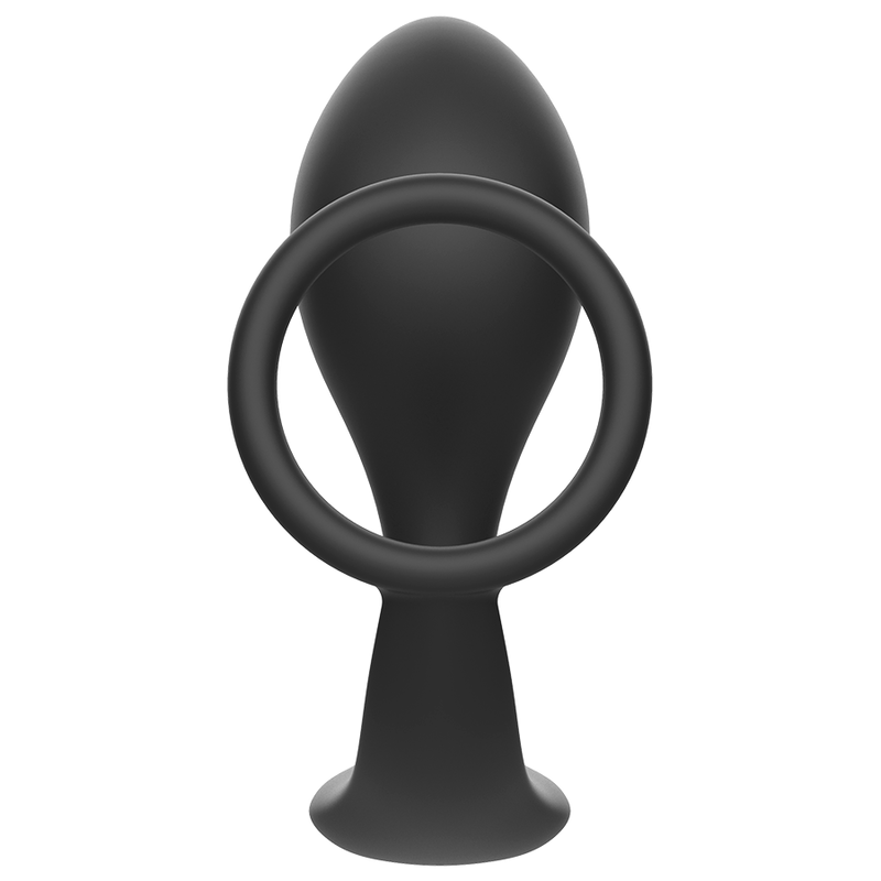 ADDICTED TOYS - TAPPO ANALE CON ANELLO IN SILICONE NERO