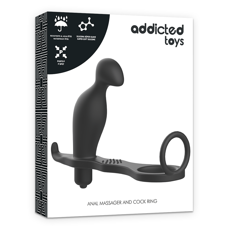 ADDICTED TOYS - ANALSTECKER MIT SCHWARZEM SILIKONRING 12 CM