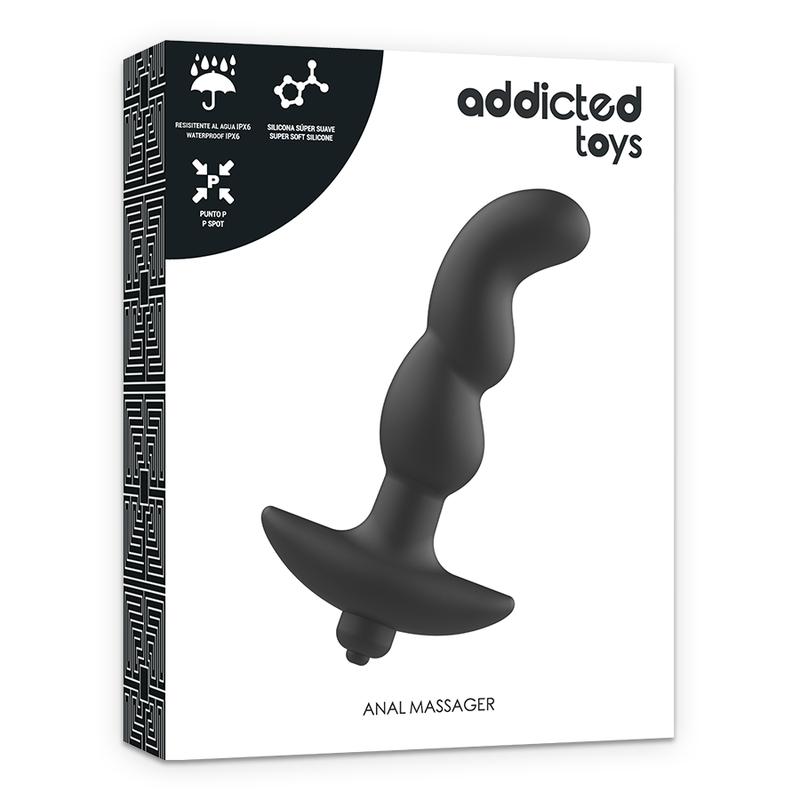 ADDICTED TOYS - MASSAGGIATORE ANALE CON VIBRAZIONE NERA MODELLO 2