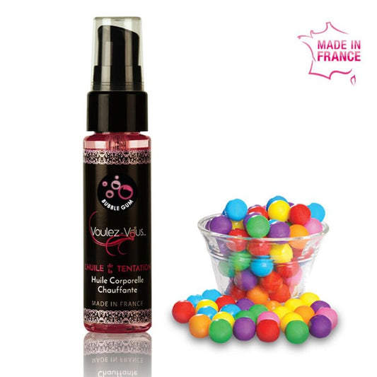 VOULEZ-VOUS - WARMING BODY OIL- BUBBLEGUM 35 ML